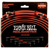 Ernie Ball Flat Ribbon Patch Cables Pedalboard Multi-Pack - Red