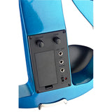 Stagg 4/4 Electric Violin Set With Metallic Blue, Soft Case And Headphones