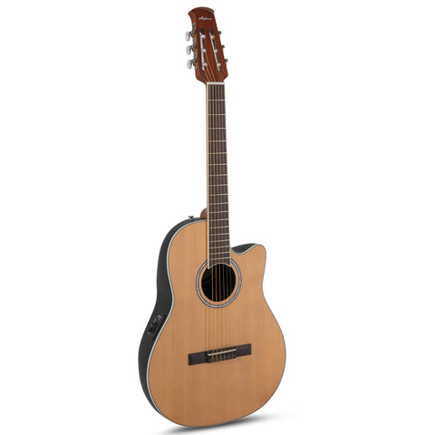 Applause E-Acoustic Classical Guitar AB24CC-4S, CS, Cutaway, Natural Satin Cedar