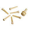 D'Addario Injected Molded Bridge Pins with End Pin, Set of 7, Ivory