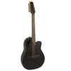 Ovation MOD TX 12-String Acoustic Electric Guitar, Texture Black