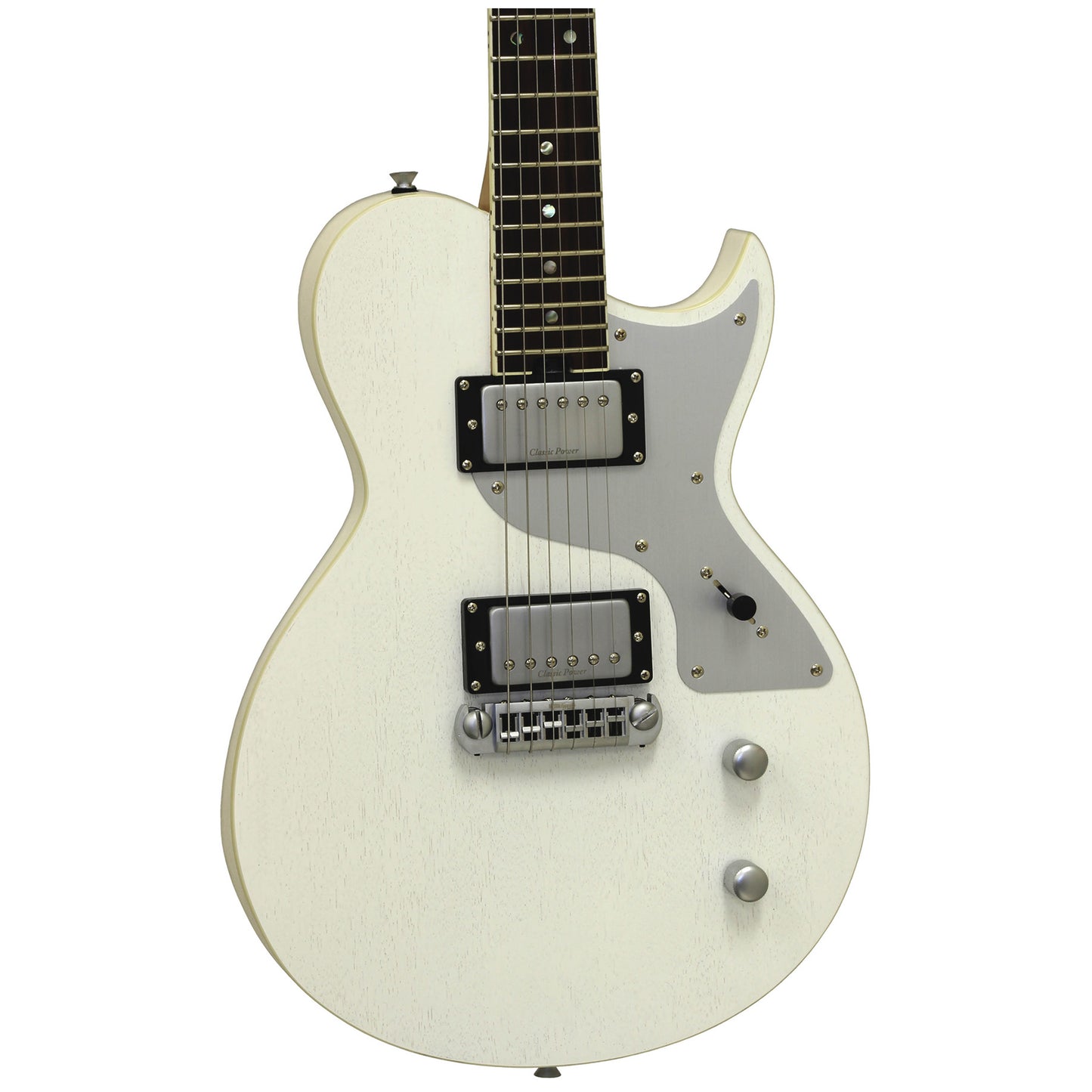 Aria Brooklyn Electric Guitar Open Pore White