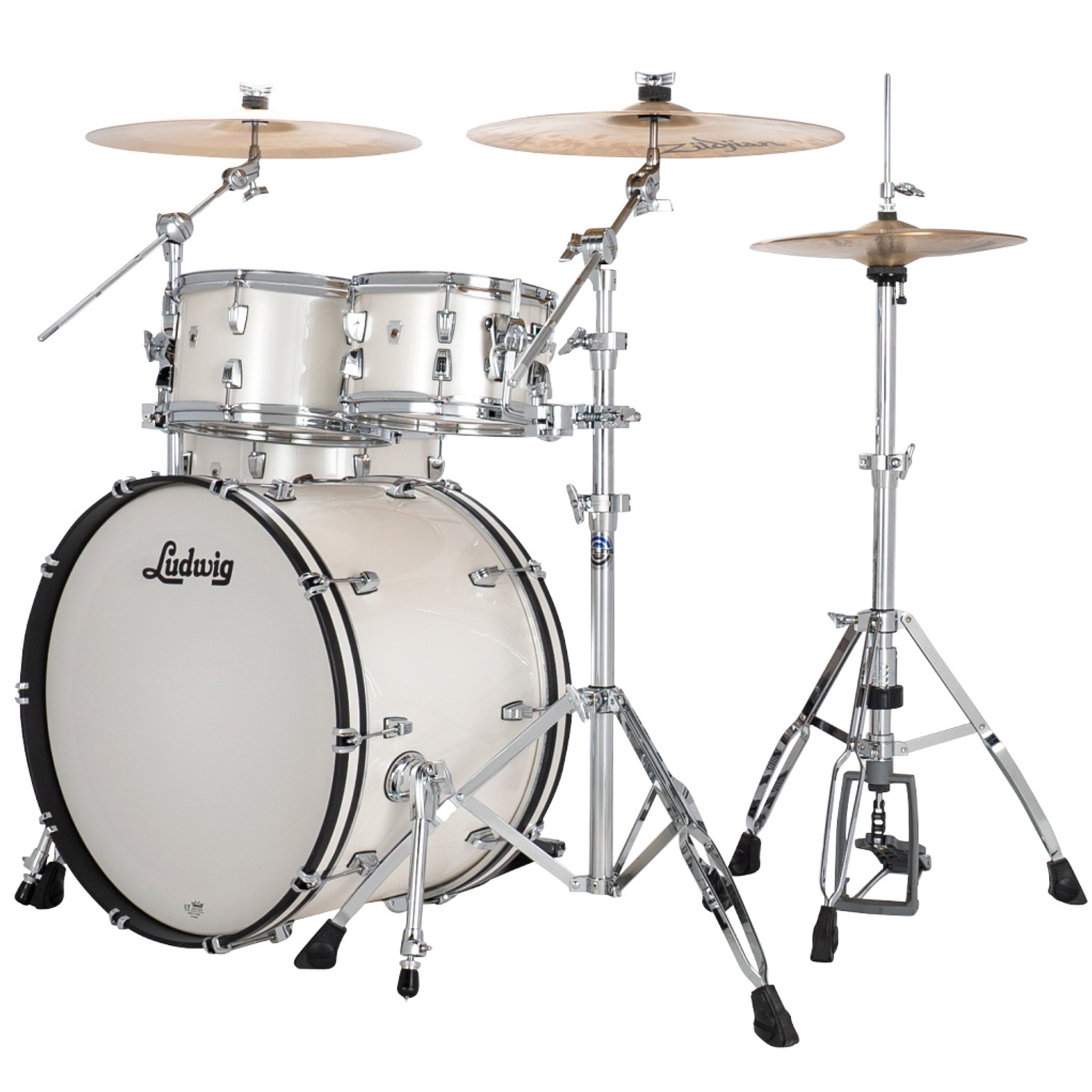 Ludwig NeuSonic Rapid MOD2 4-piece Acoustic Drum Set Shell Pack Silver Silk
