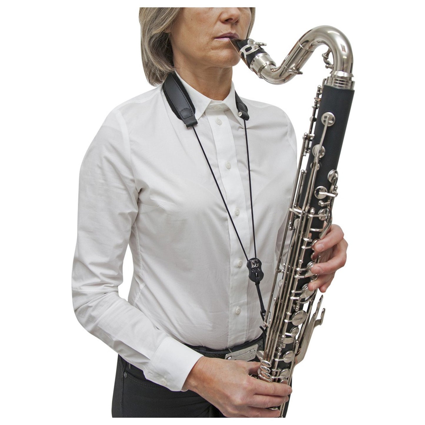 BG Bass Clarinet Leather Strap, 1 Hook with Loop, C50