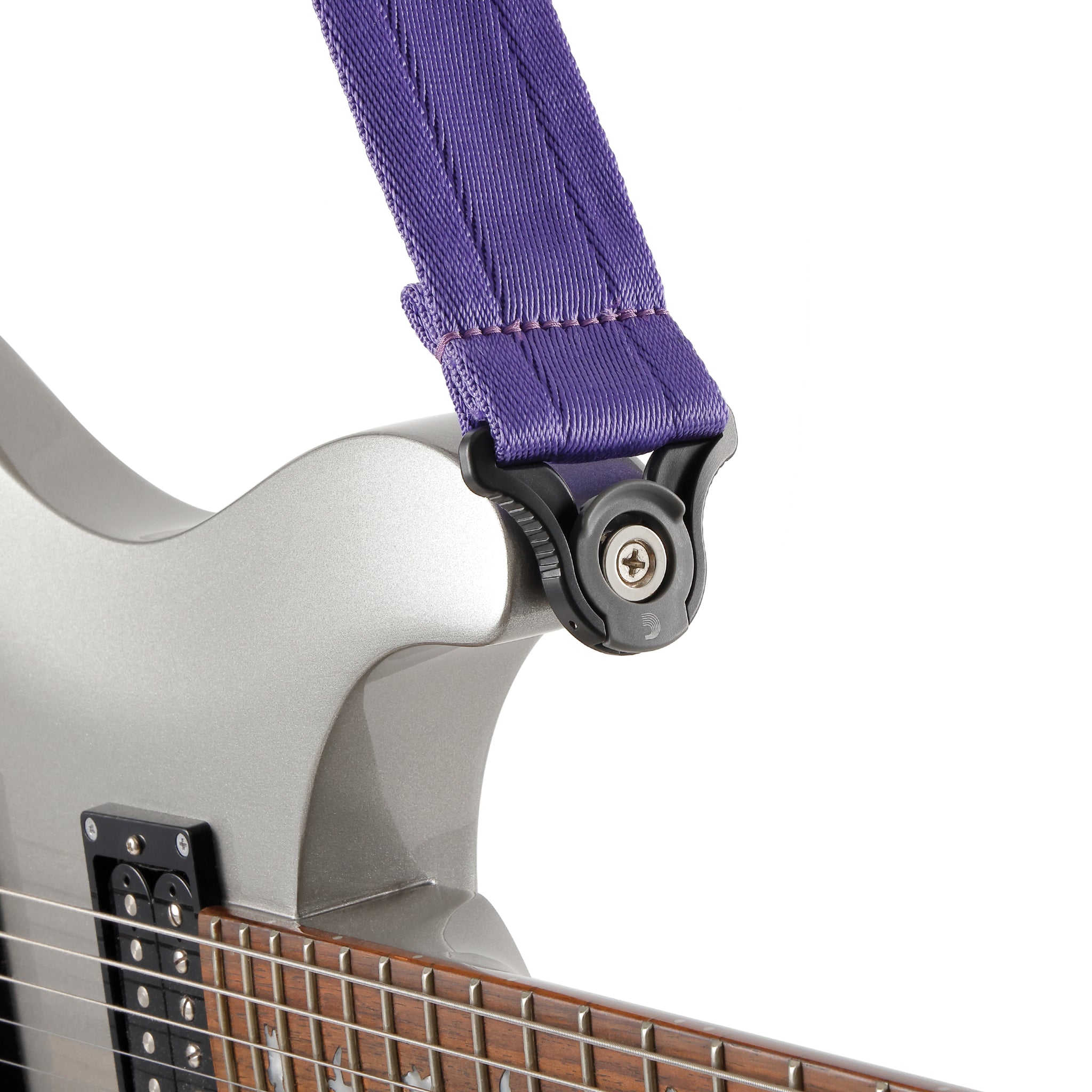 D'Addario Auto Lock Guitar Strap, Deep Violet