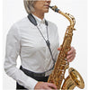 BG Alto/Tenor Saxophone Leather Strap, Metal Hook, S20M