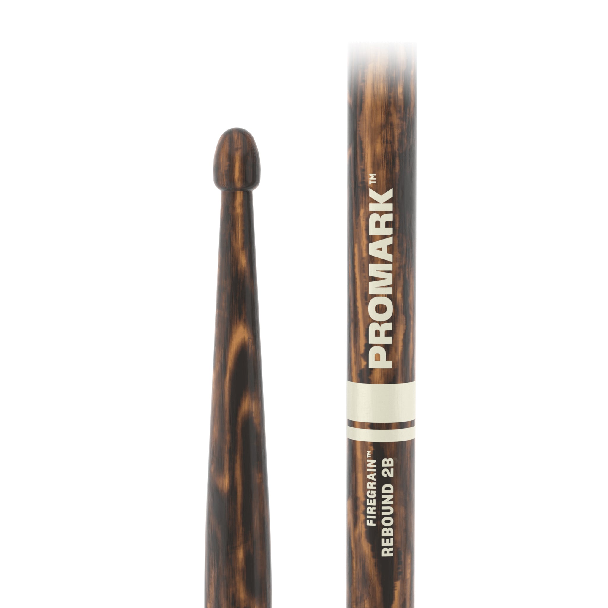 ProMark Rebound 2B FireGrain Hickory Drumsticks, Acorn Wood Tip