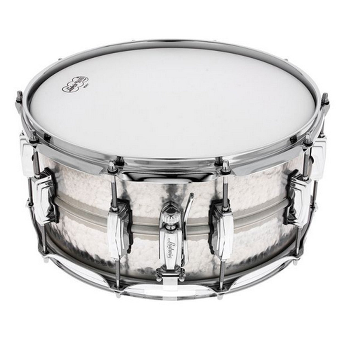 Ludwig LA405K Acrophonic 6.5X14 Hammered Patina Shell, Imperial Lugs Snare Drum