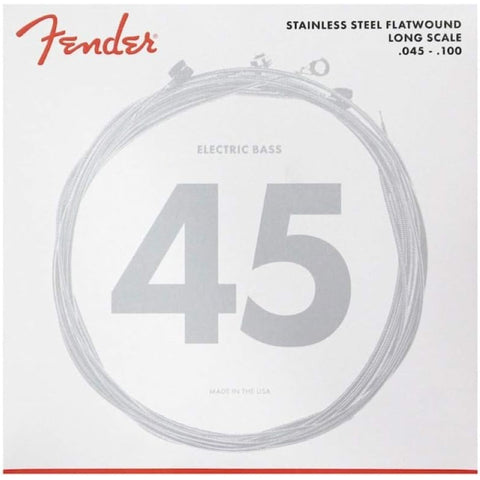 Fender 9050 Bass Strings, Stainless Steel Flatwound, .045-.100