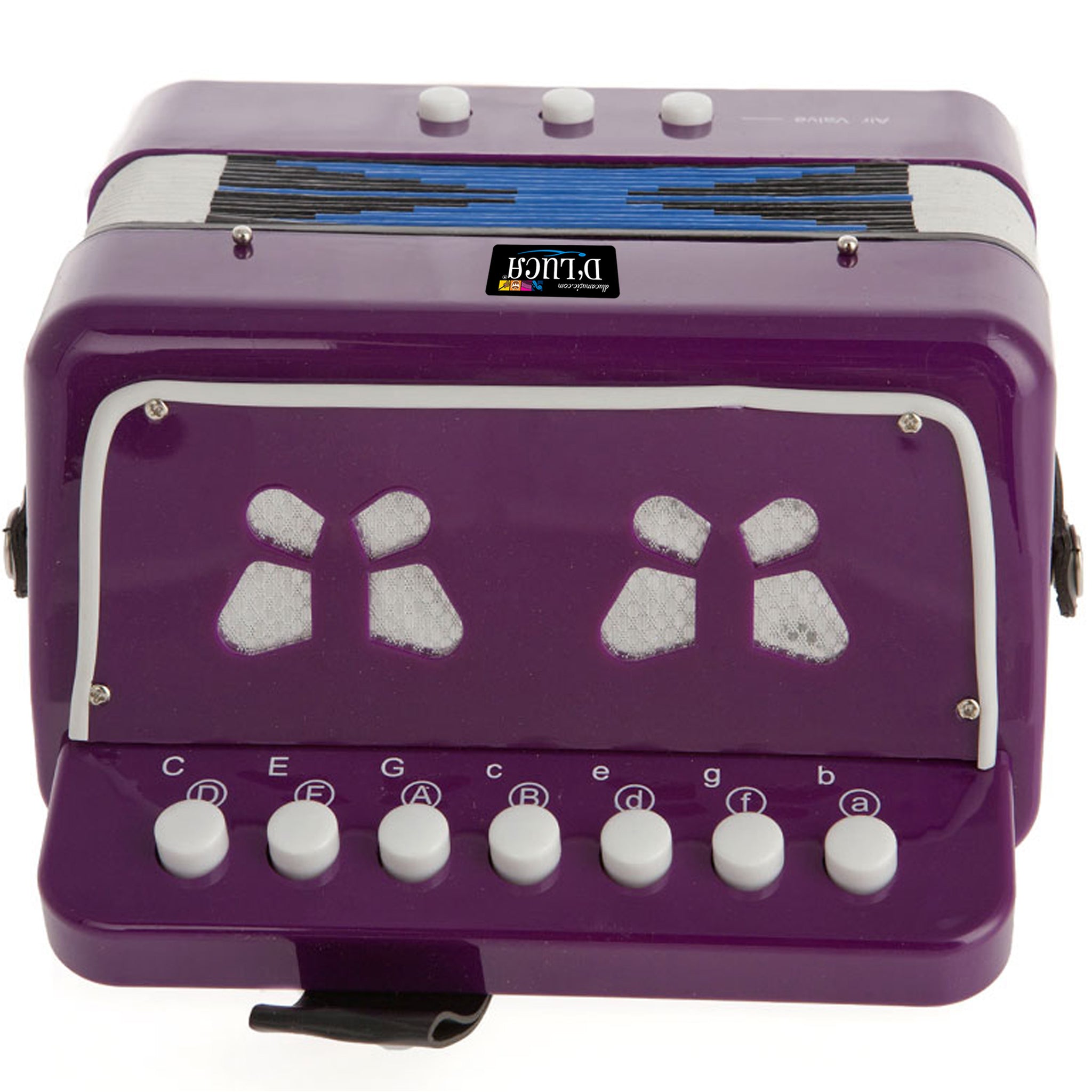 D'Luca Kids Series Button Accordion, Purple