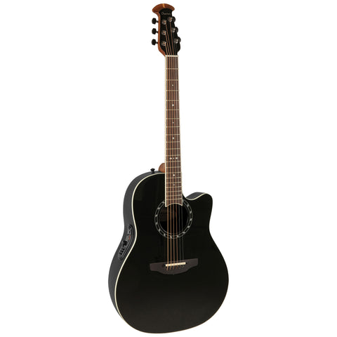 Ovation Timeless Balladeer Acoustic Electric Guitar, Black