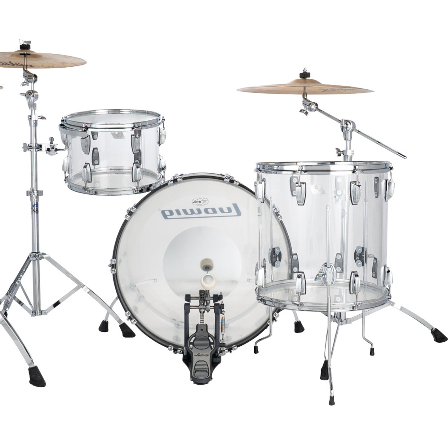 Ludwig Vistalite Pro Beat 3-piece Acoustic Drum Set Shell Pack Clear