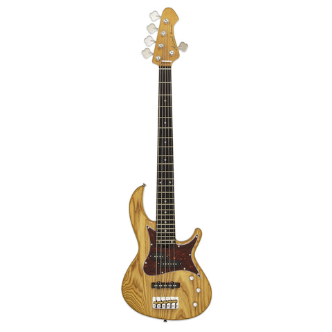 Aria Detroit Electric Bass 5 String Open Pore Natural