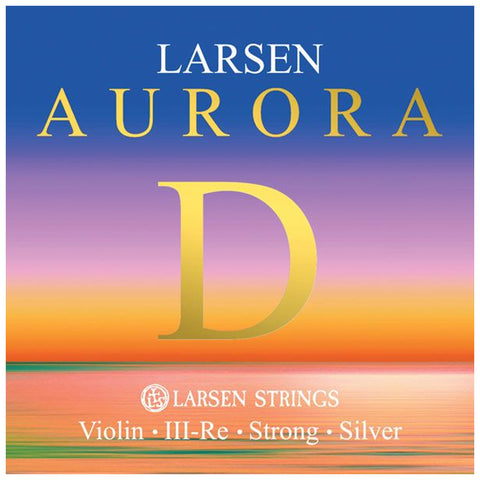 Larsen Aurora, Violin D String, (Synthetic/Silver), 4/4, Heavy