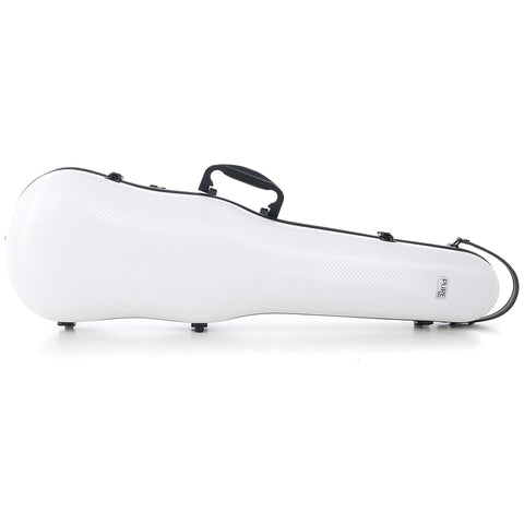 PURE by GEWA Violin Case, Polycarbonate 1.8, Shaped, White/Black w/Subway Handle