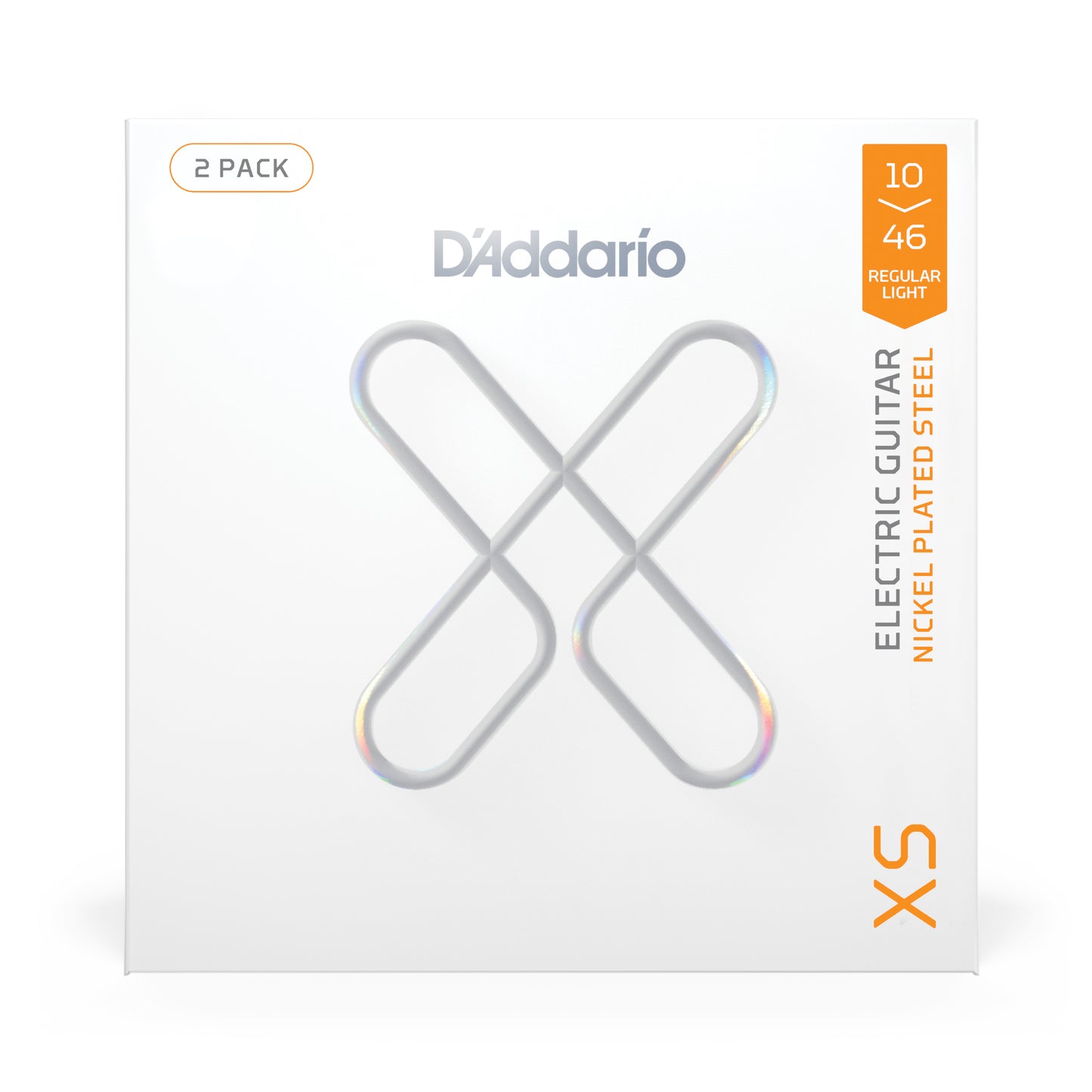 D'Addario 10-46 Regular Light Coated Electric Guitar Strings 2-Pack