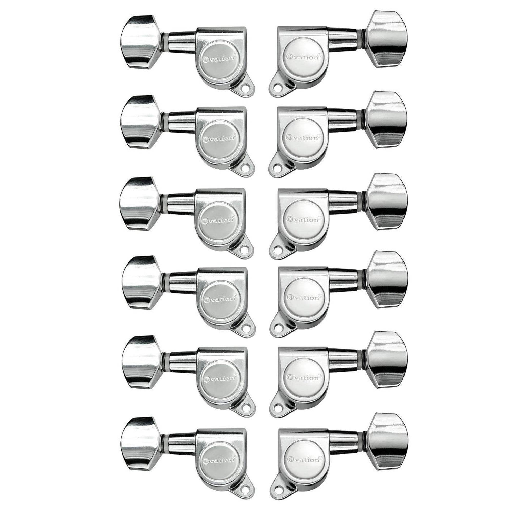 Ovation Chrome Guitar Tuning Machines Set, Small Peg 6+6, for 12 Strings Guitars