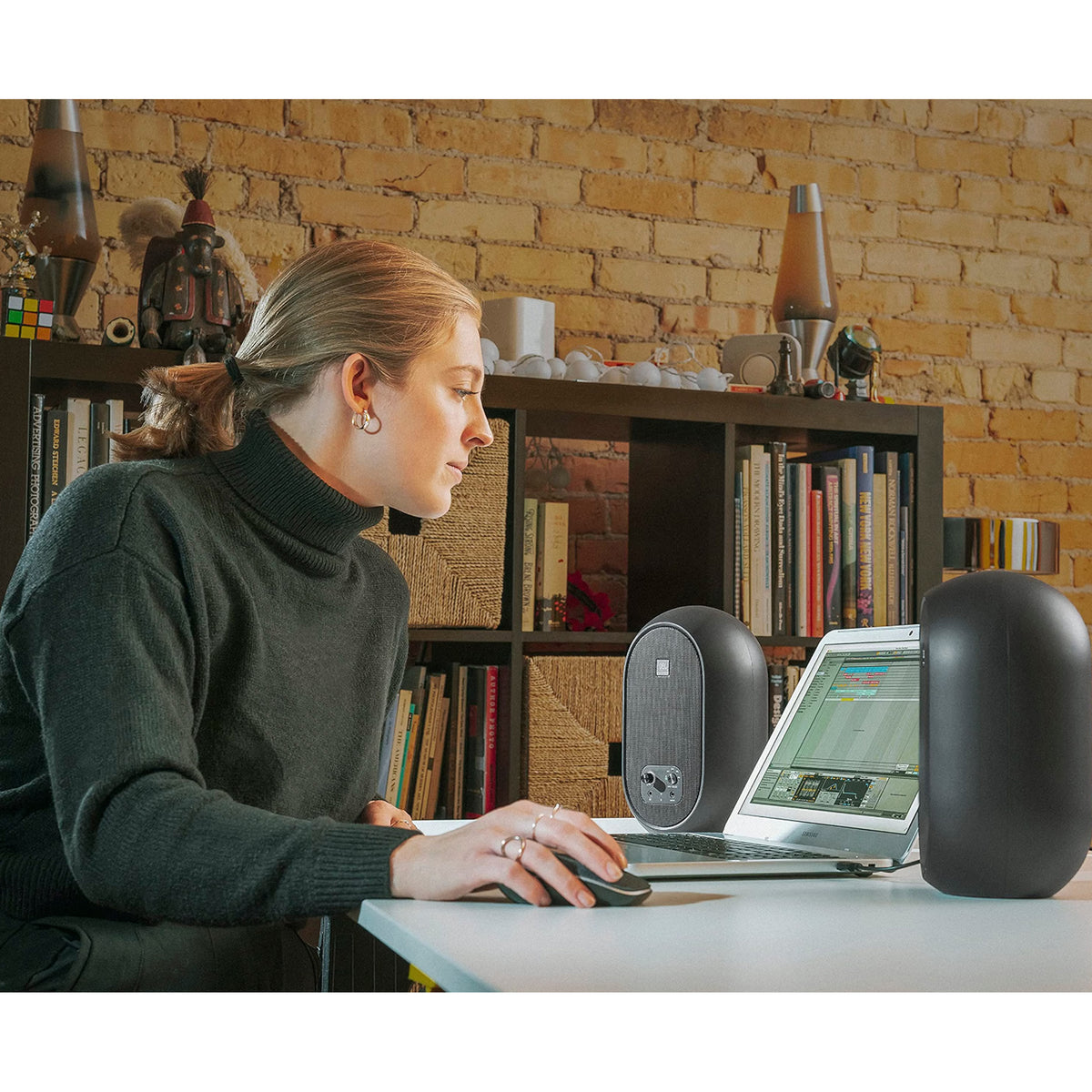 JBL 104-BT Compact Desktop Reference Monitors with Bluetooth Black