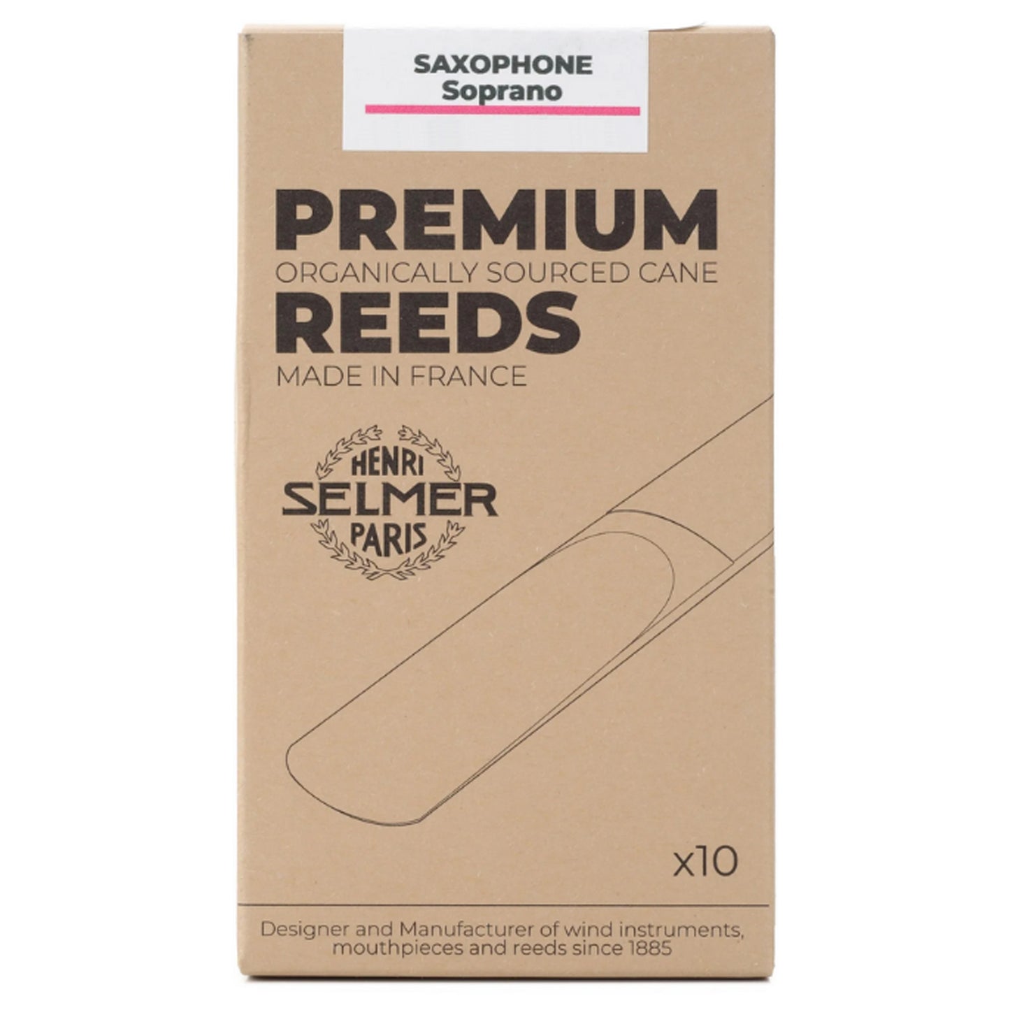 Selmer Paris Soprano Saxophone Reed Box of 10 Size 3.25