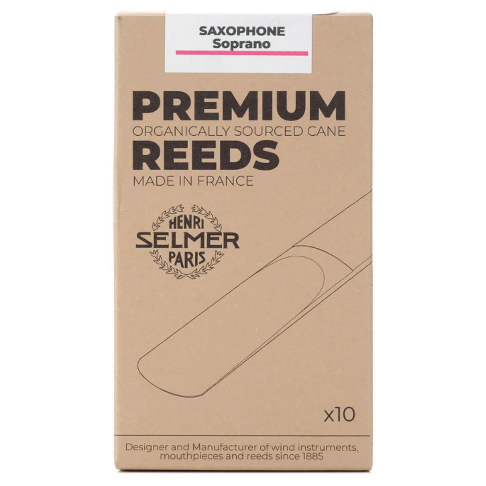 Selmer Paris Soprano Saxophone Reed Box of 10 Size 3.25