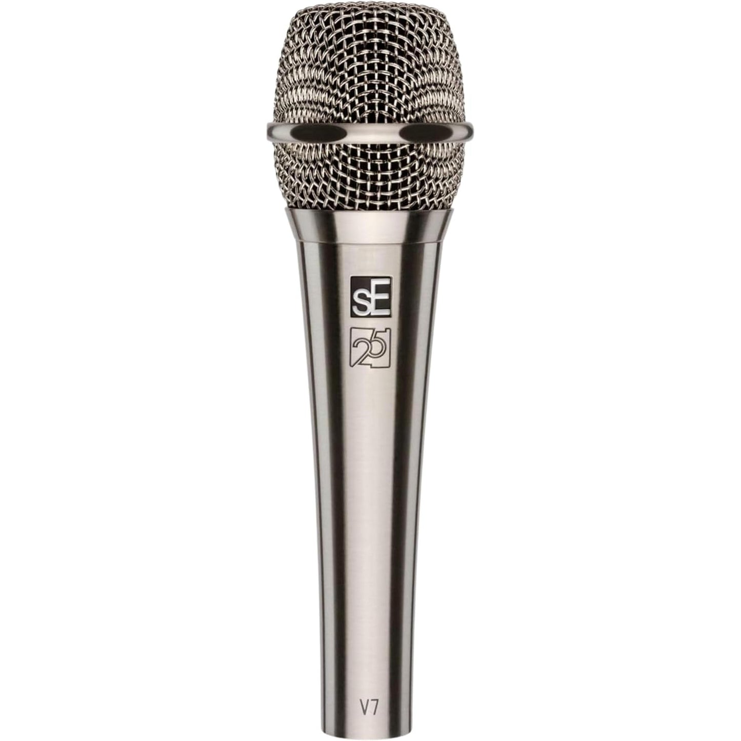 sE Electronics Studio-grade Handheld Mic, Supercardioid, Brushed-Nickel optic
