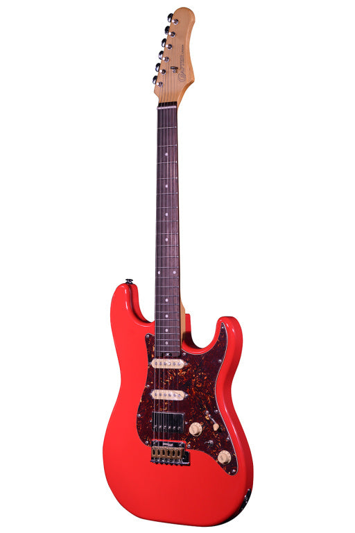 Crafter Solid Body S Electric Guitar Crema Series, Gig Bag, Vintage Red