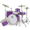 Dixon Spark 5pc Drum Set Purple Sparkle Complete Outfit