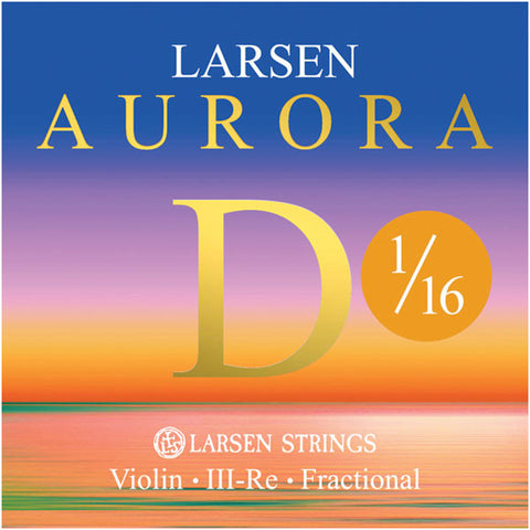 Larsen Aurora, Violin D String, (Synthetic/Aluminum), 1/16, Medium