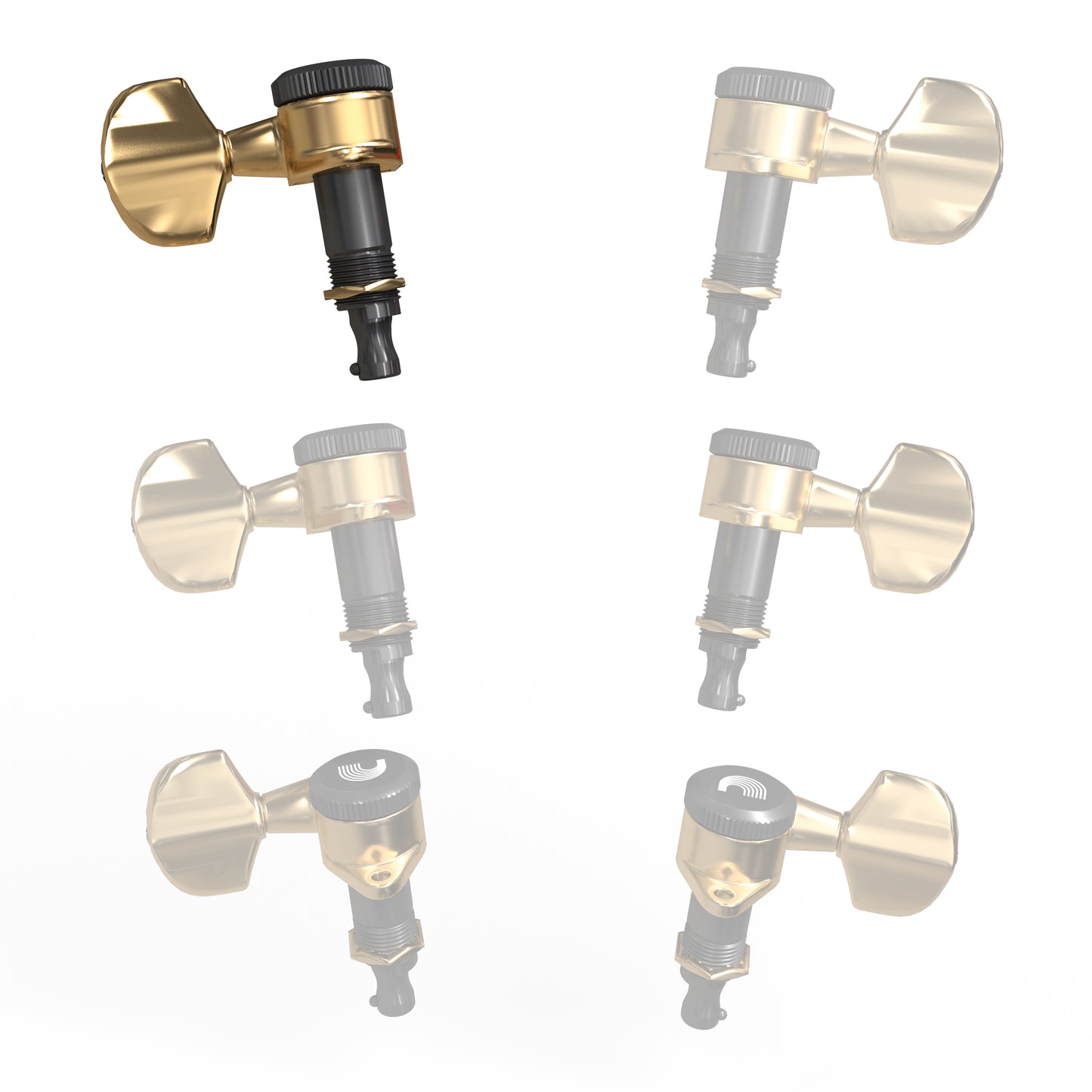 D'Addario Single Bass Side Tuner, Gold