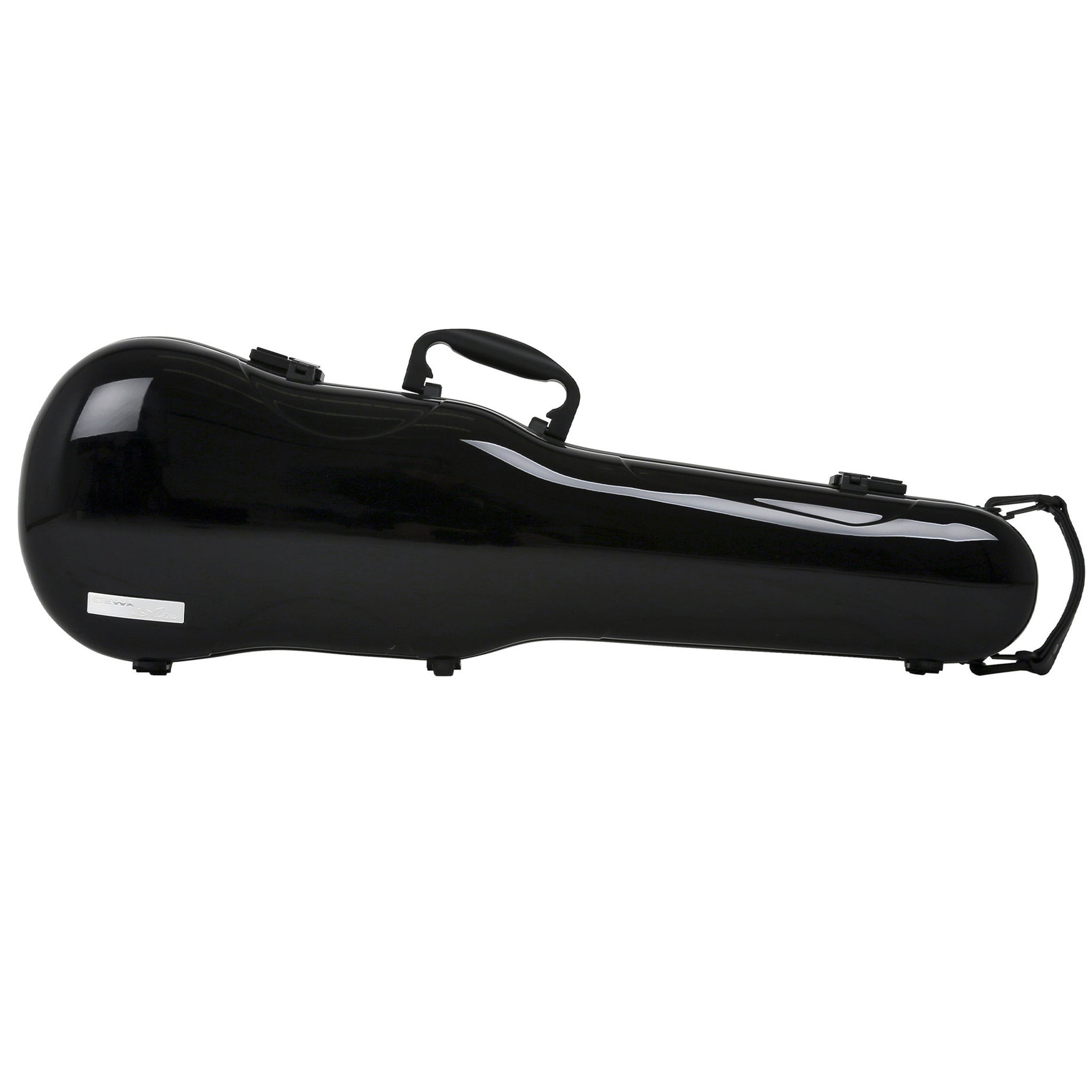 GEWA Violin Case, Air 1.7, Shaped, 4/4, Black/Black, High Gloss, w/Subway Handle
