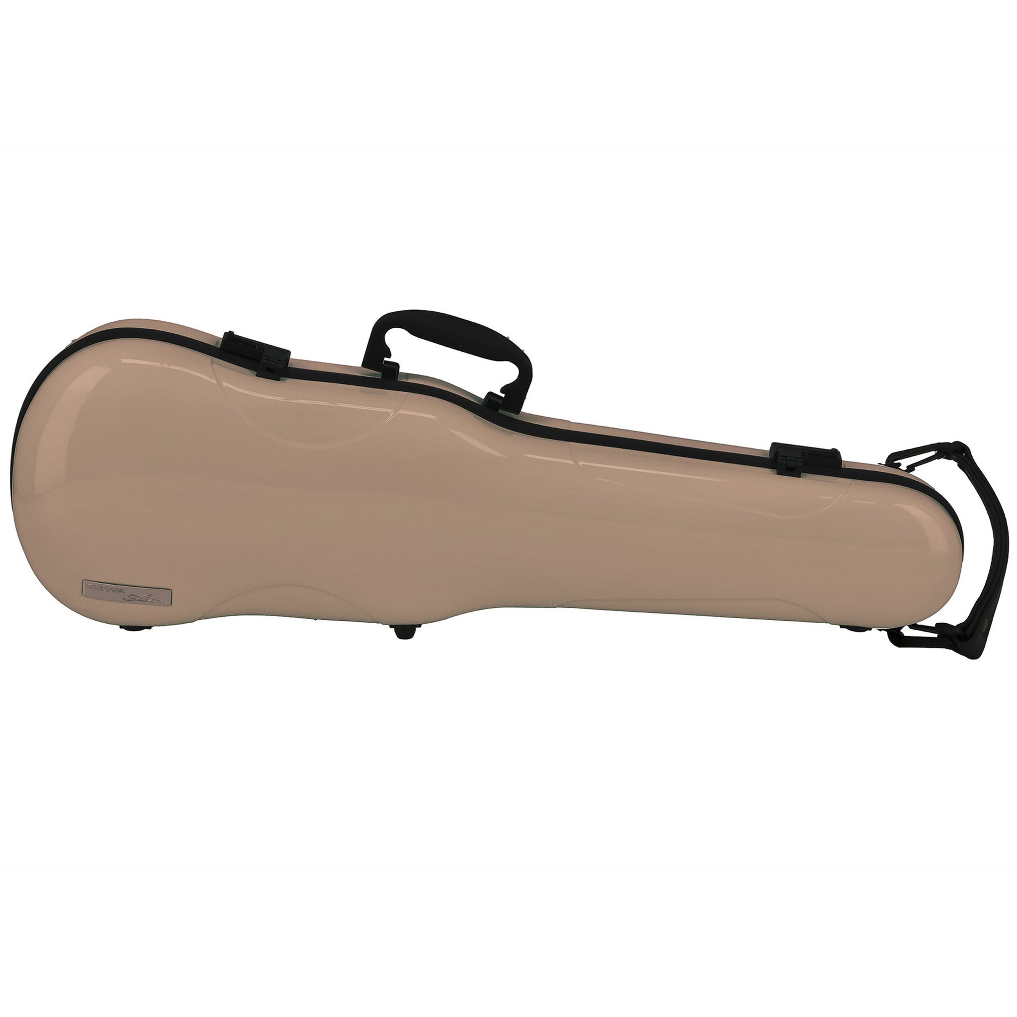 GEWA Violin Case, Air 1.7, Shaped, 4/4, Beige/Black, High Gloss, w/Subway Handle