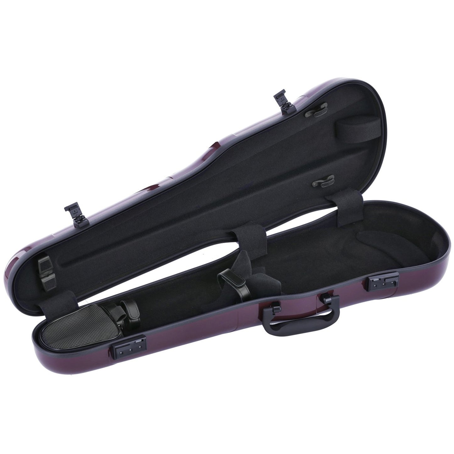 GEWA Violin Case, Air 1.7, Shaped, 4/4, Purple/Black, High Gloss w/Subway Handle