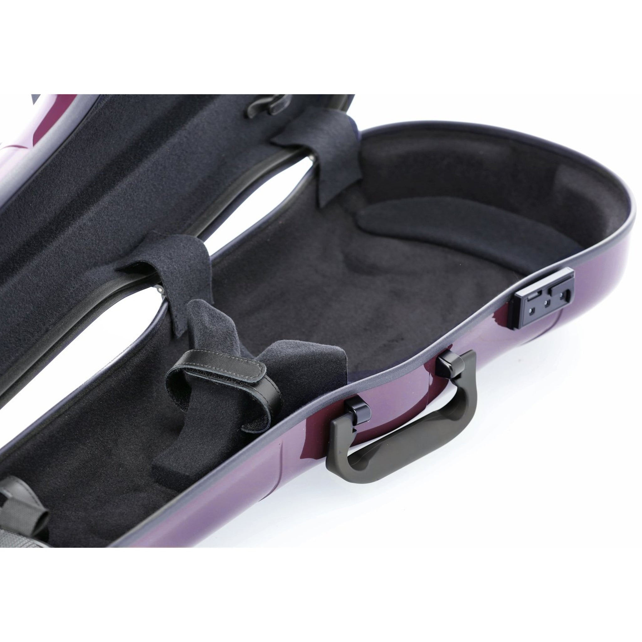 GEWA Violin Case, Air 1.7, Shaped, 4/4, Purple/Black, High Gloss w/Subway Handle