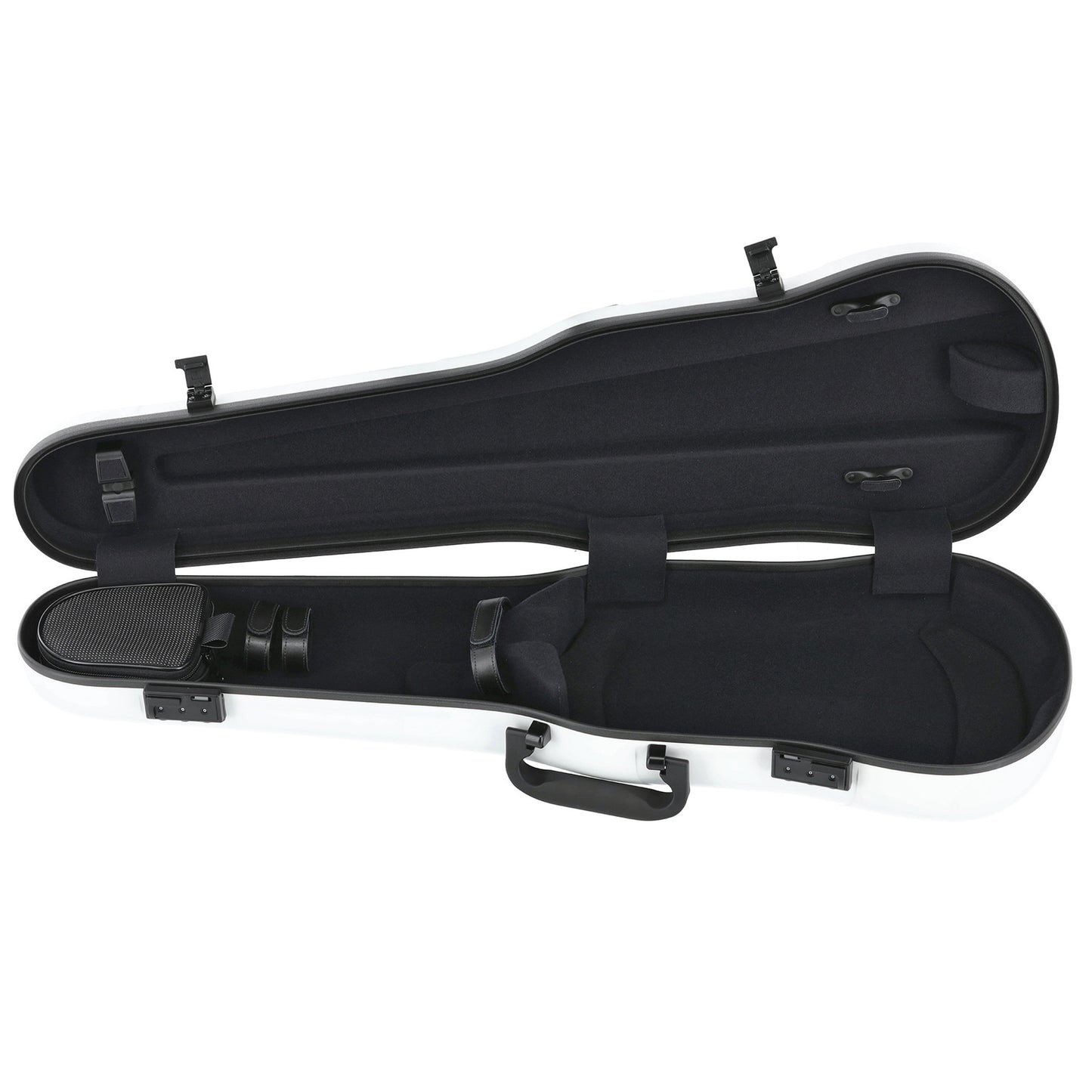 GEWA Violin Case, Air 1.7, Shaped, 4/4, White/Black, Matte, w/Subway Handle