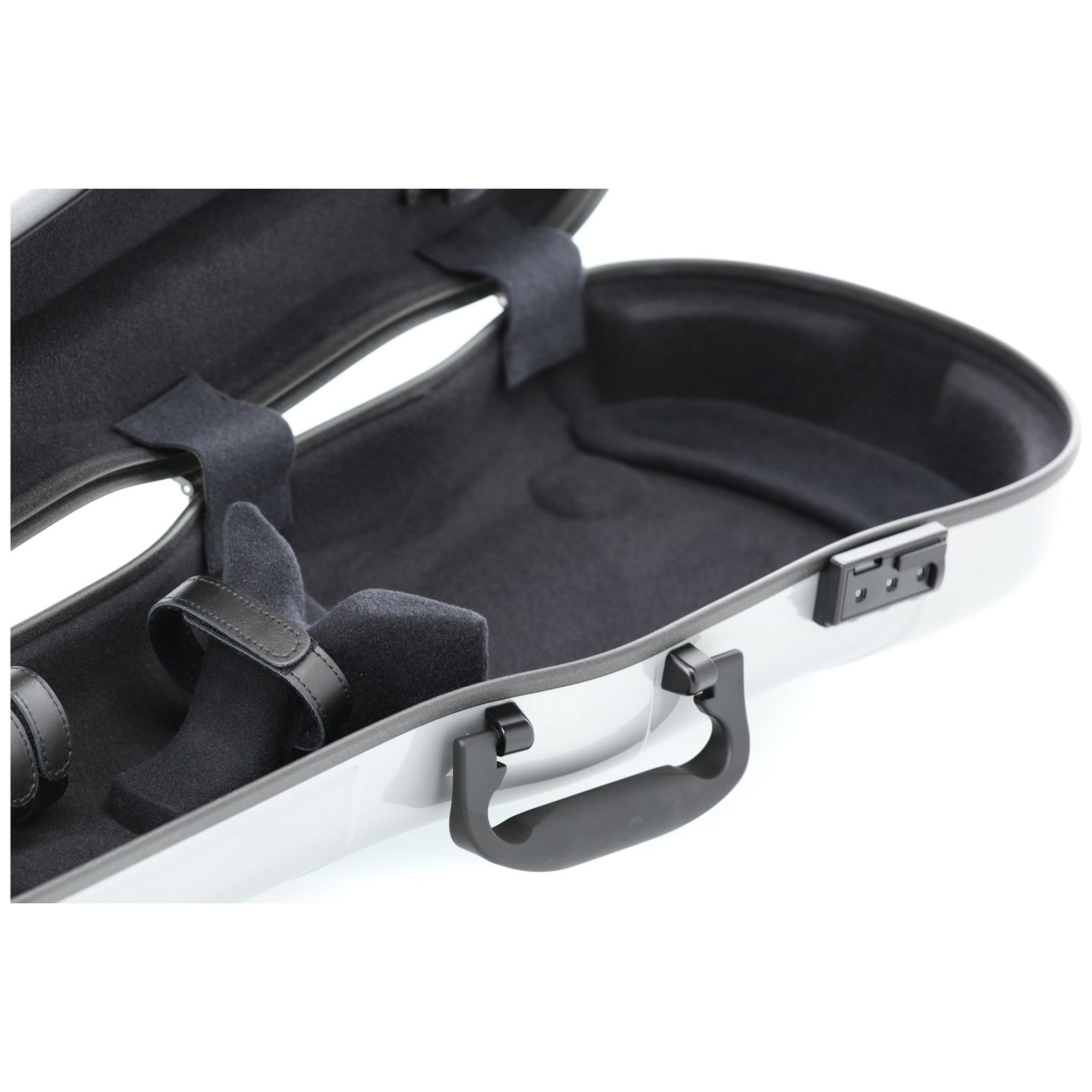 GEWA Violin Case, Air 1.7, Shaped, 4/4, Metallic Silver/Black, High Gloss
