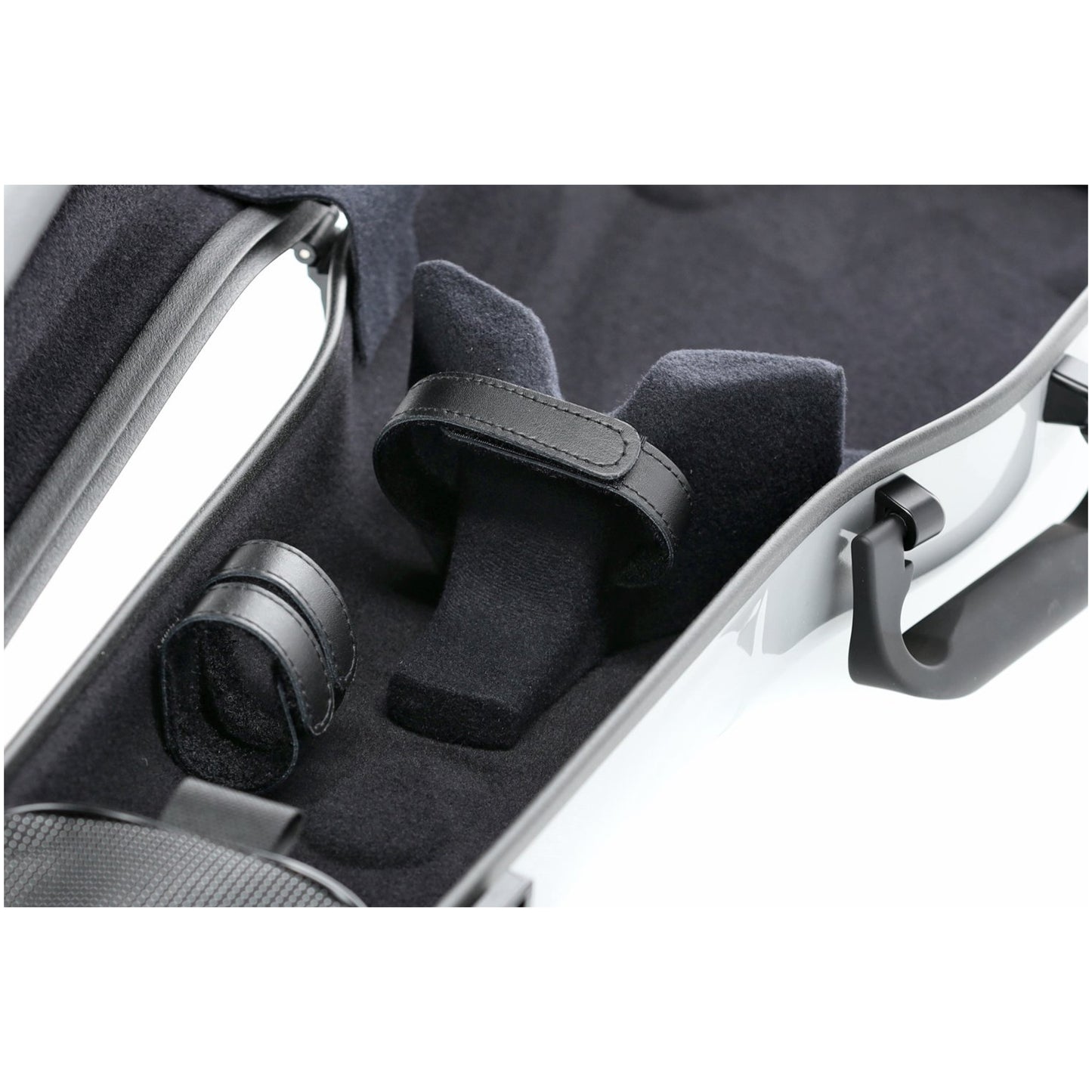 GEWA Violin Case, Air 1.7, Shaped, 4/4, Metallic Silver/Black, High Gloss