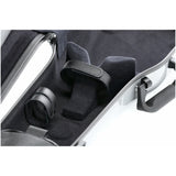 GEWA Violin Case, Air 1.7, Shaped, 4/4, Metallic Silver/Black, High Gloss