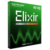Elixir Nickel Plated Steel 5-String Bass Strings, Long Scale, Light (.045-.130)
