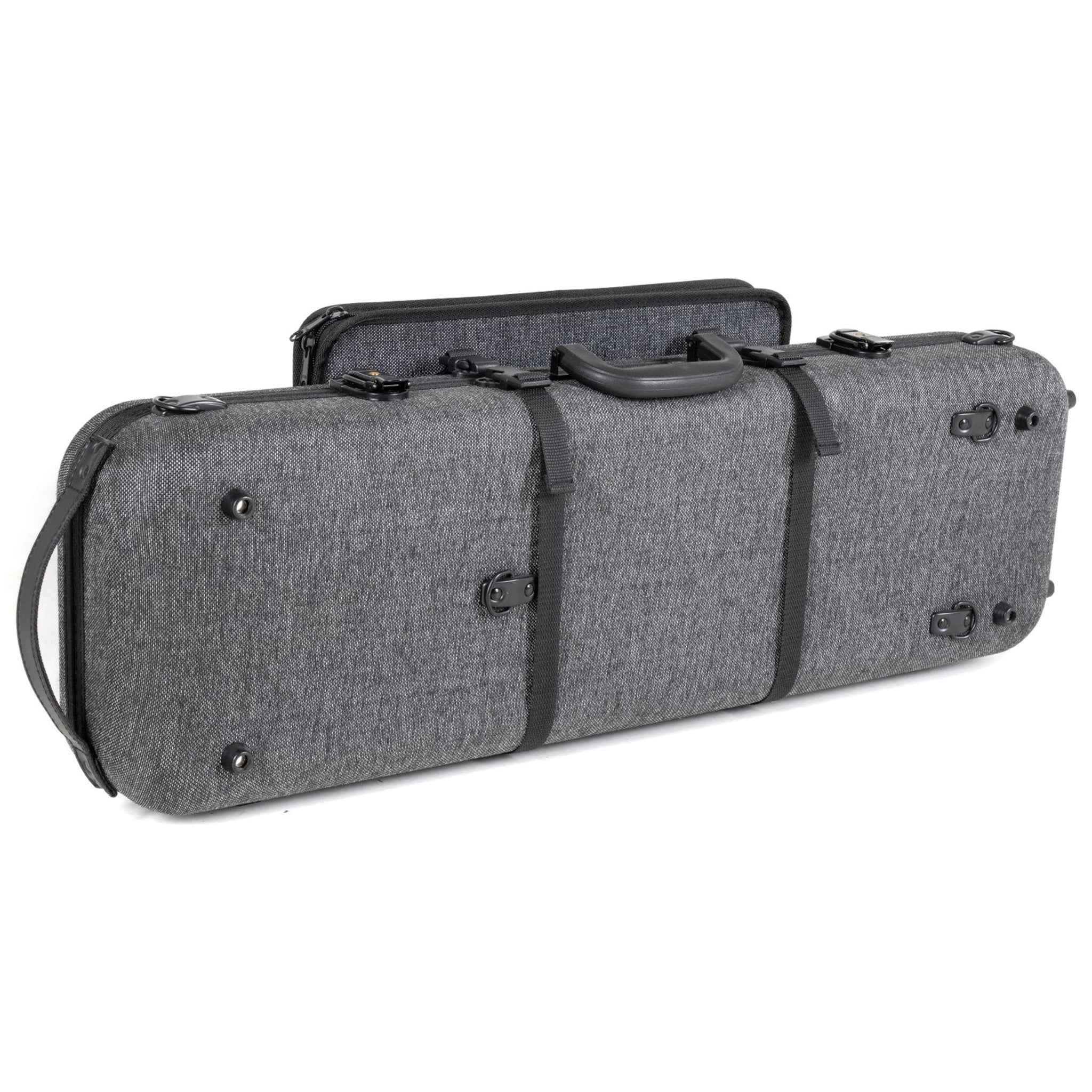 GEWA Violin Case, Bio-S, Oblong, 4/4, Grey/Black, Music Pocket & Subway Handle