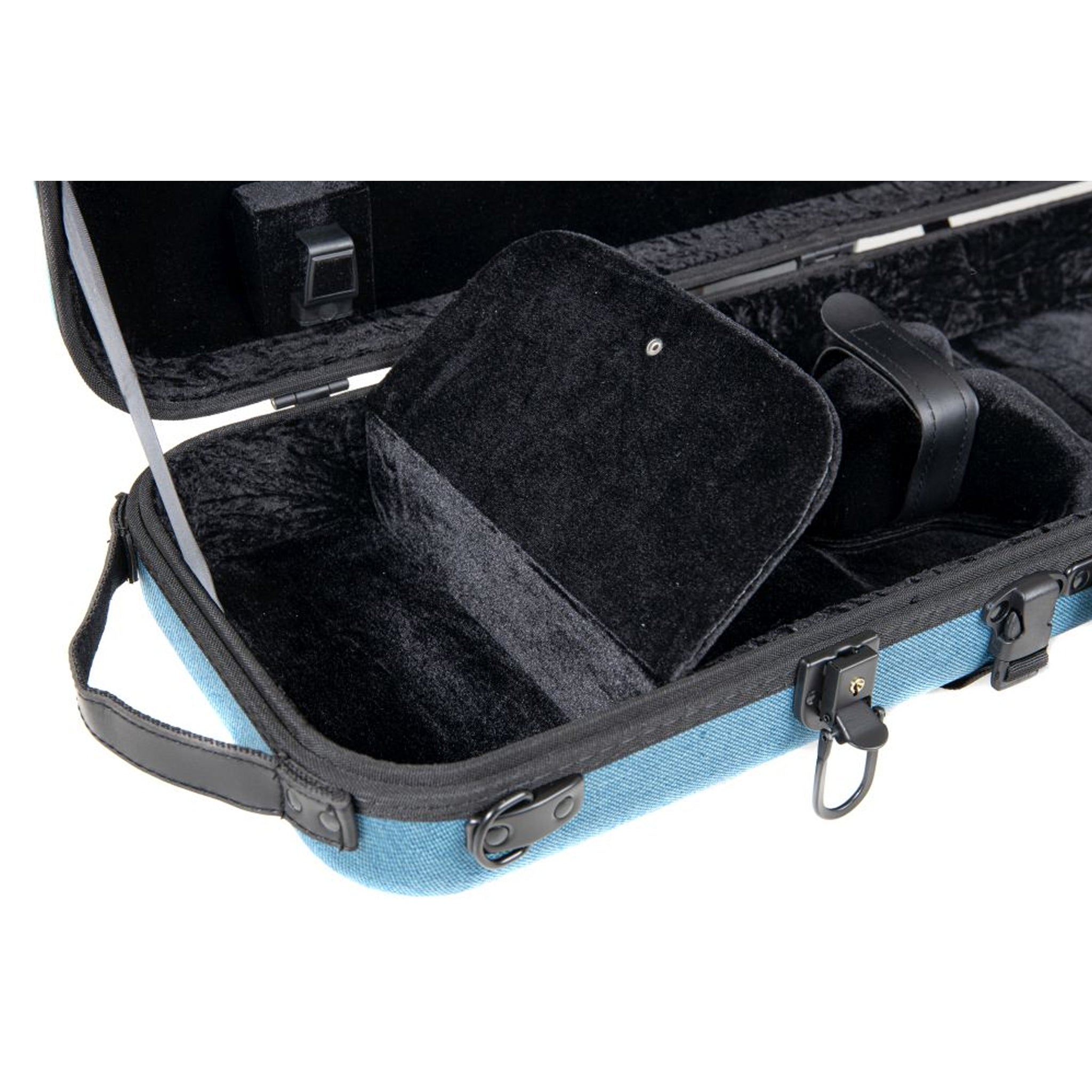 GEWA Violin Case, Bio-A, Oblong, 4/4-1/2, Blue, Music Pocket & Adjustable Neck