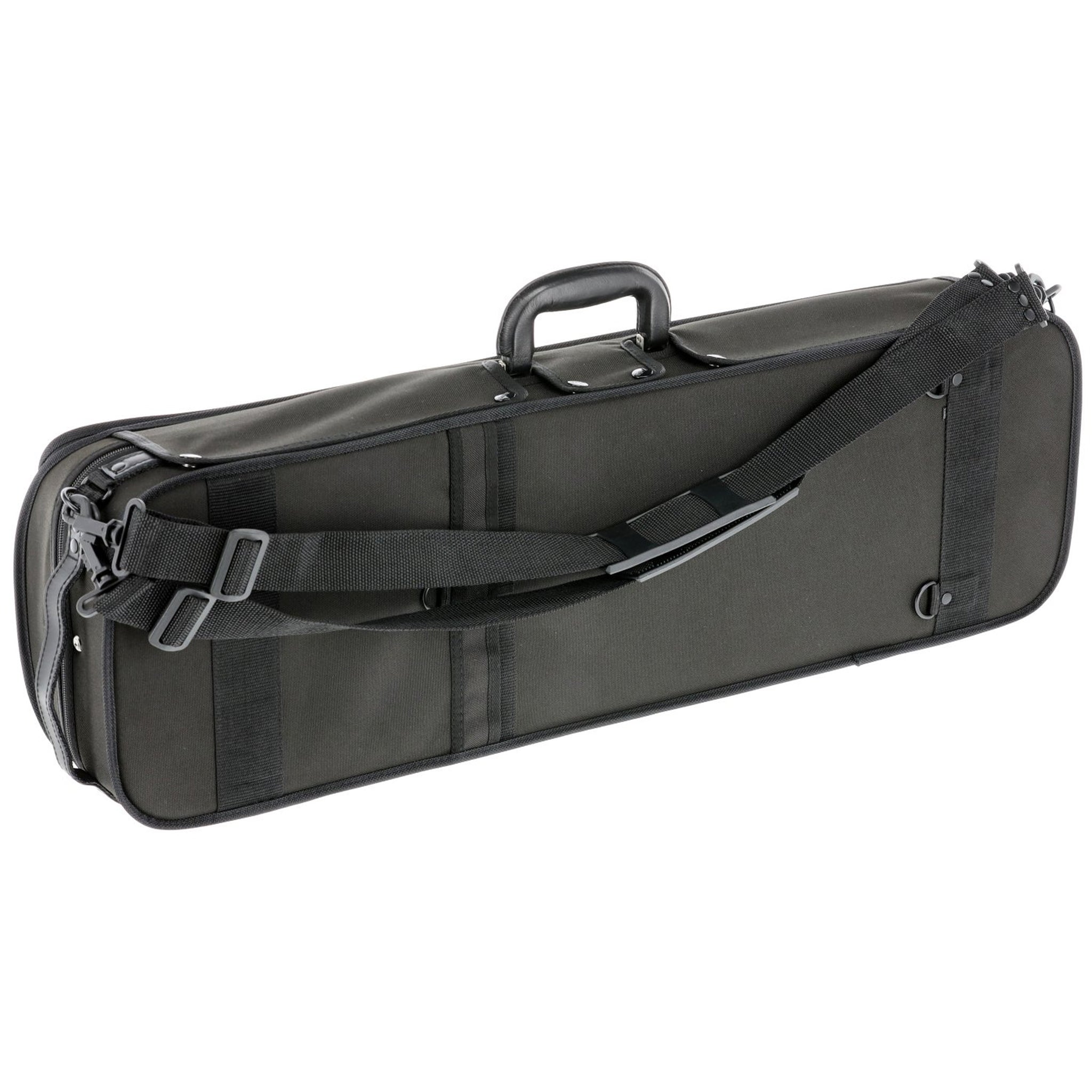 GEWA Violin Case, Atlanta, Oblong, 4/4, Black/Diamond-Pattern Blue