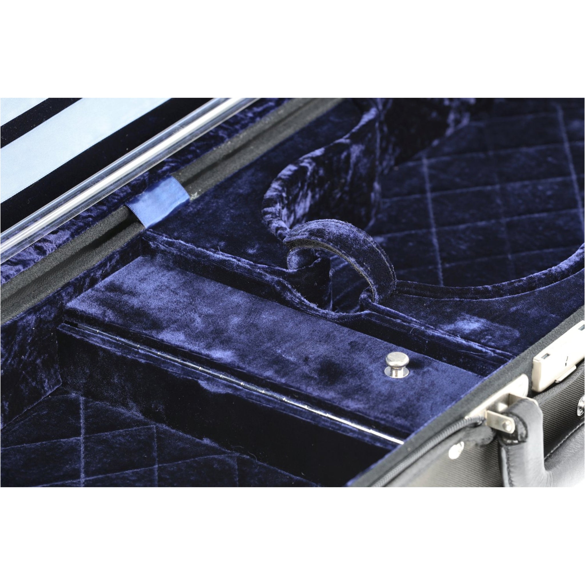 GEWA Violin Case, Atlanta, Oblong, 4/4, Black/Diamond-Pattern Blue