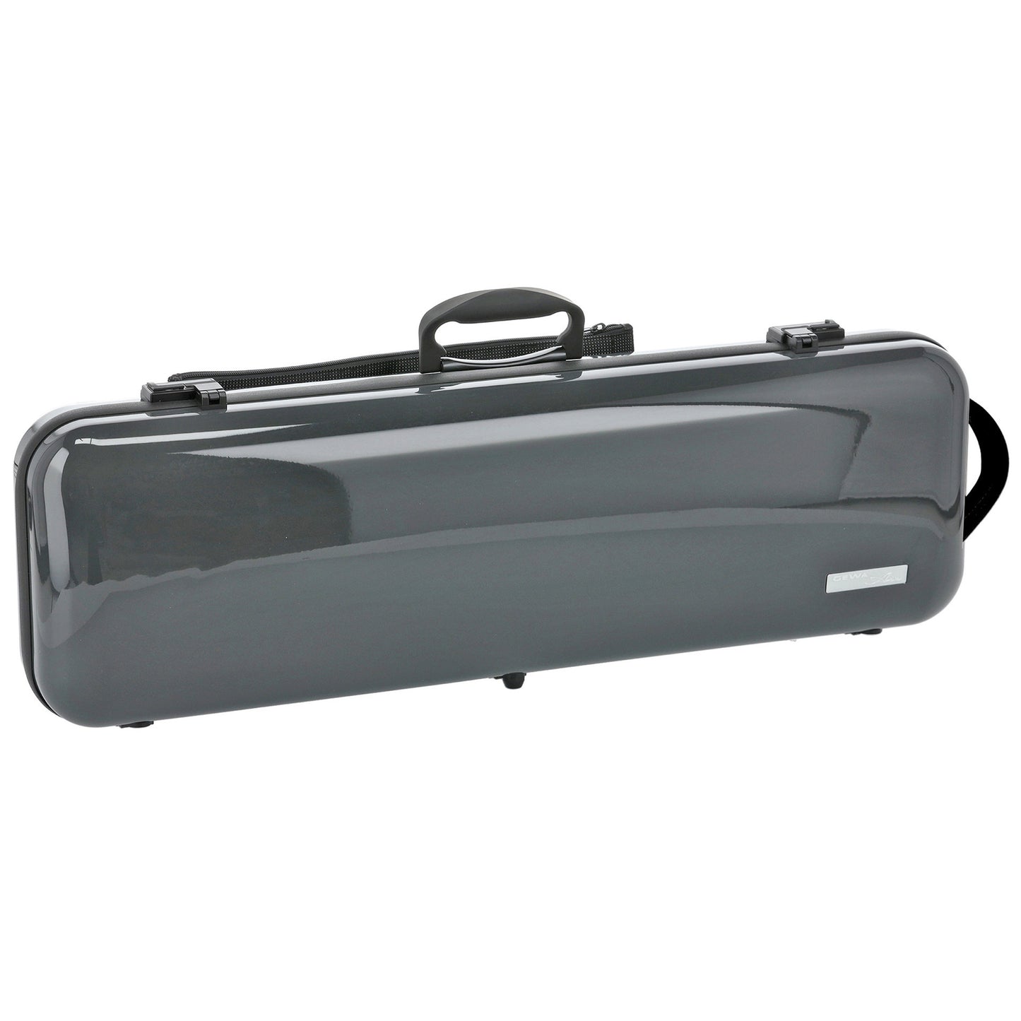 GEWA Violin Case, Air 2.1, Oblong, 4/4, Grey/Black, High Gloss, w/Subway Handle