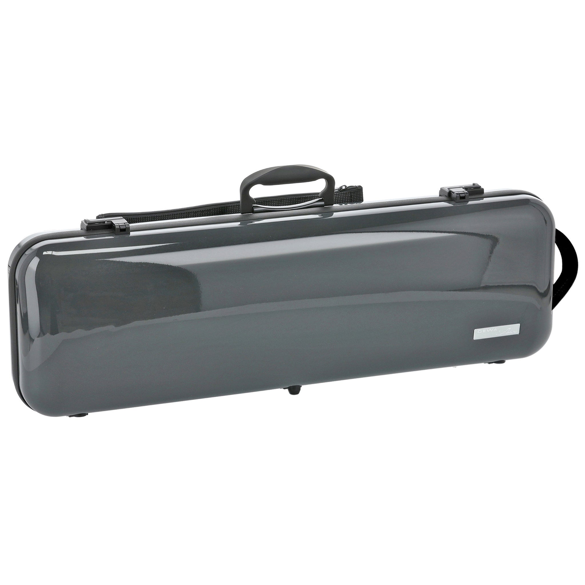 GEWA Violin Case, Air 2.1, Oblong, 4/4, Grey/Black, High Gloss, w/Subway Handle