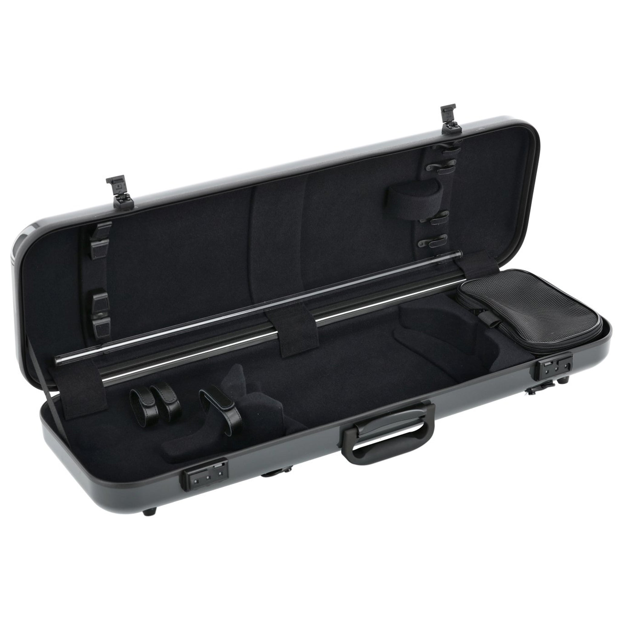 GEWA Violin Case, Air 2.1, Oblong, 4/4, Grey/Black, High Gloss, w/Subway Handle
