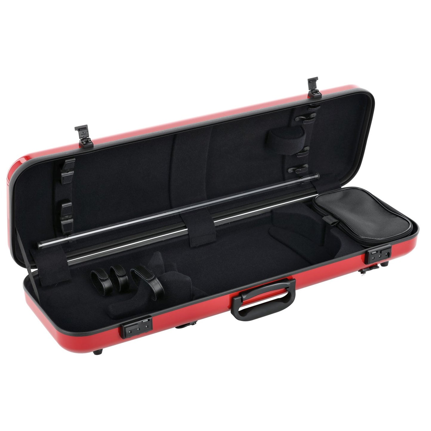 GEWA Violin Case, Air 2.1, Oblong, 4/4, Red/Black, High Gloss, w/Subway Handle