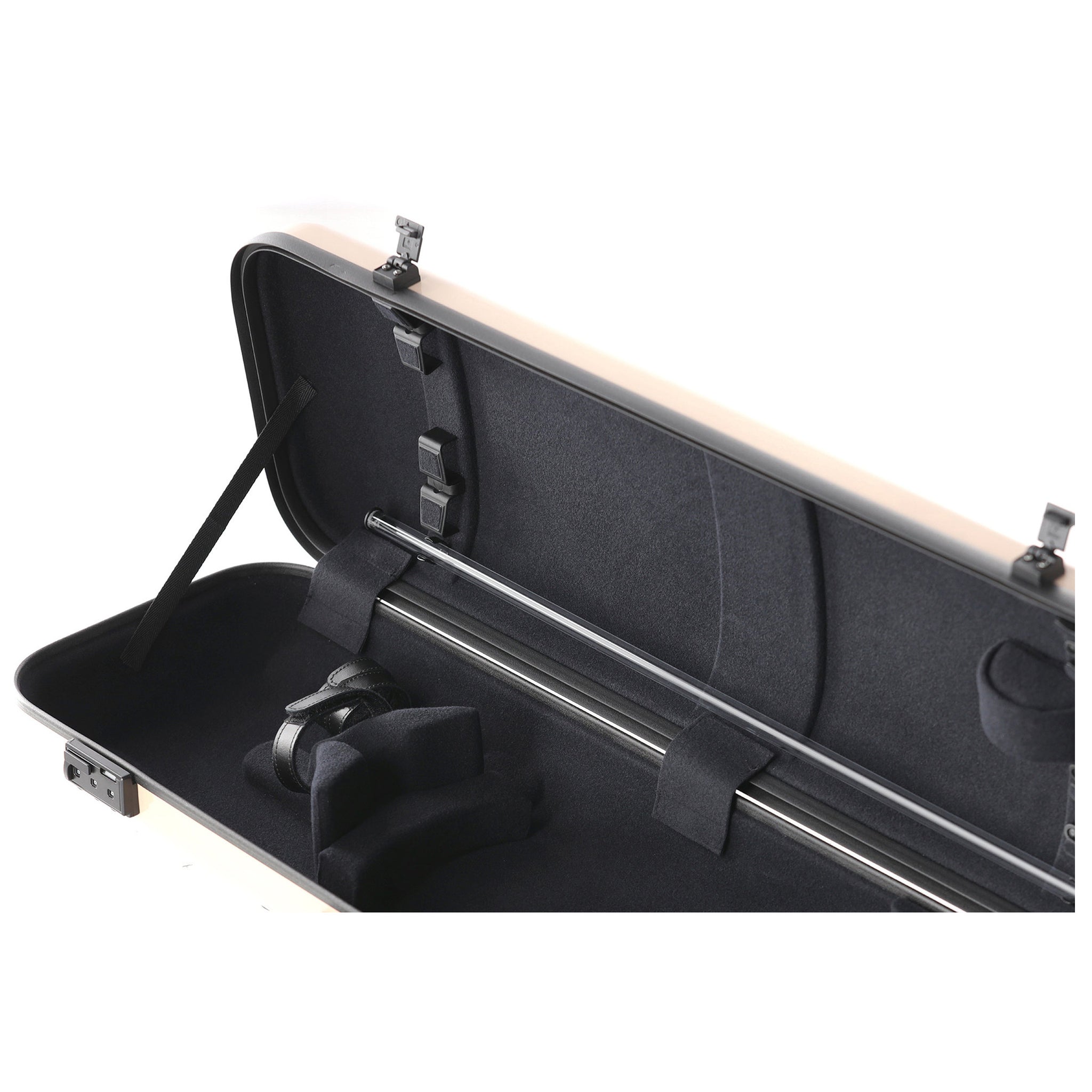 GEWA Violin Case, Air 2.1, Oblong, 4/4, Beige/Black, High Gloss, w/Subway Handle