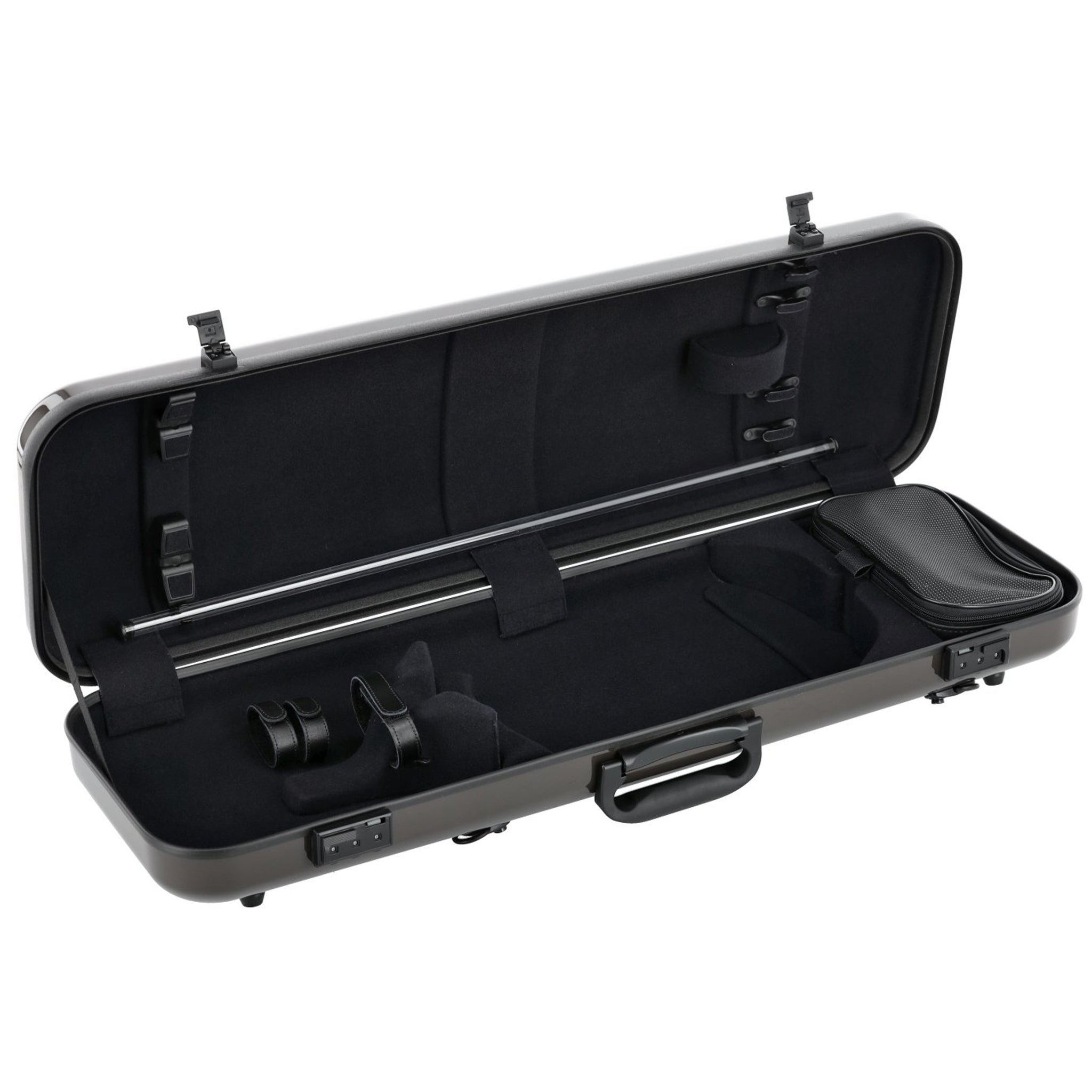 GEWA Violin Case, Air 2.1, Oblong, 4/4, Brown/Black, High Gloss, w/Subway Handle