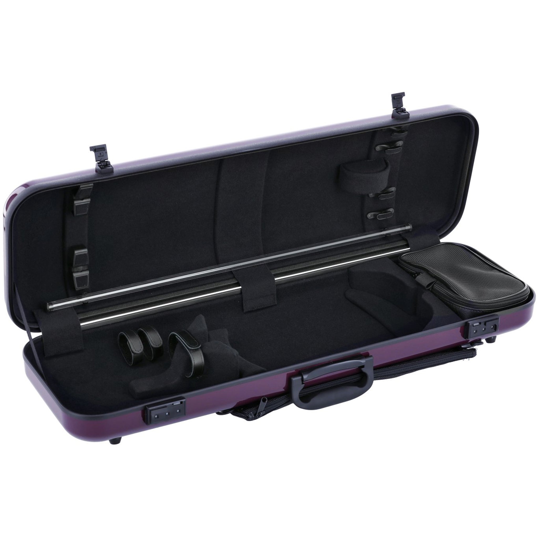 GEWA Violin Case, Air 2.1, Oblong, 4/4, Purple/Black, High Gloss w/Subway Handle
