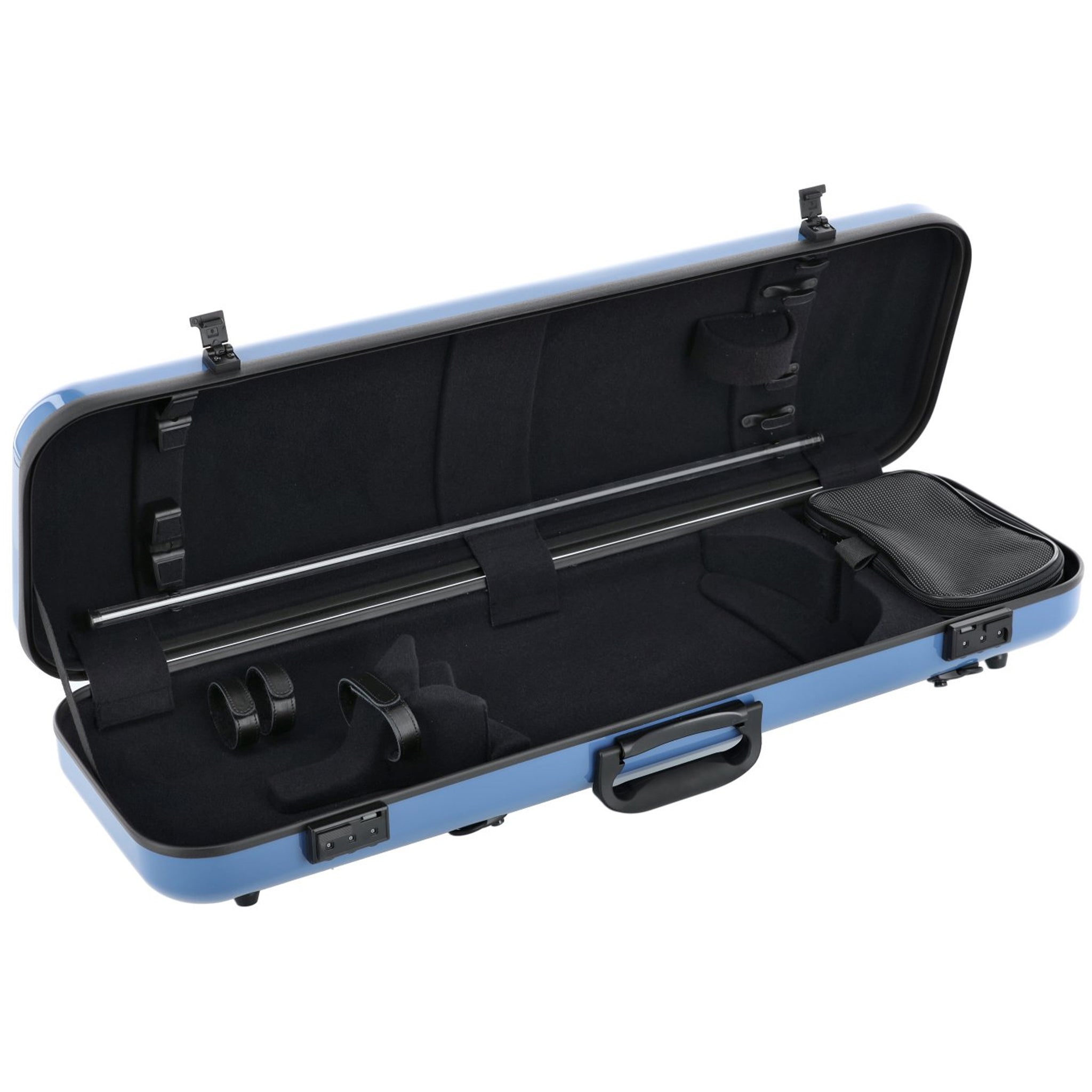 GEWA Violin Case, Air 2.1, Oblong, 4/4, Blue/Black, High Gloss, w/Subway Handle